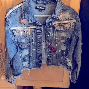 This is personalized jean jacket, size medium